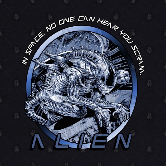 The Xenomorph // 80s Sci fi by Niko Neon